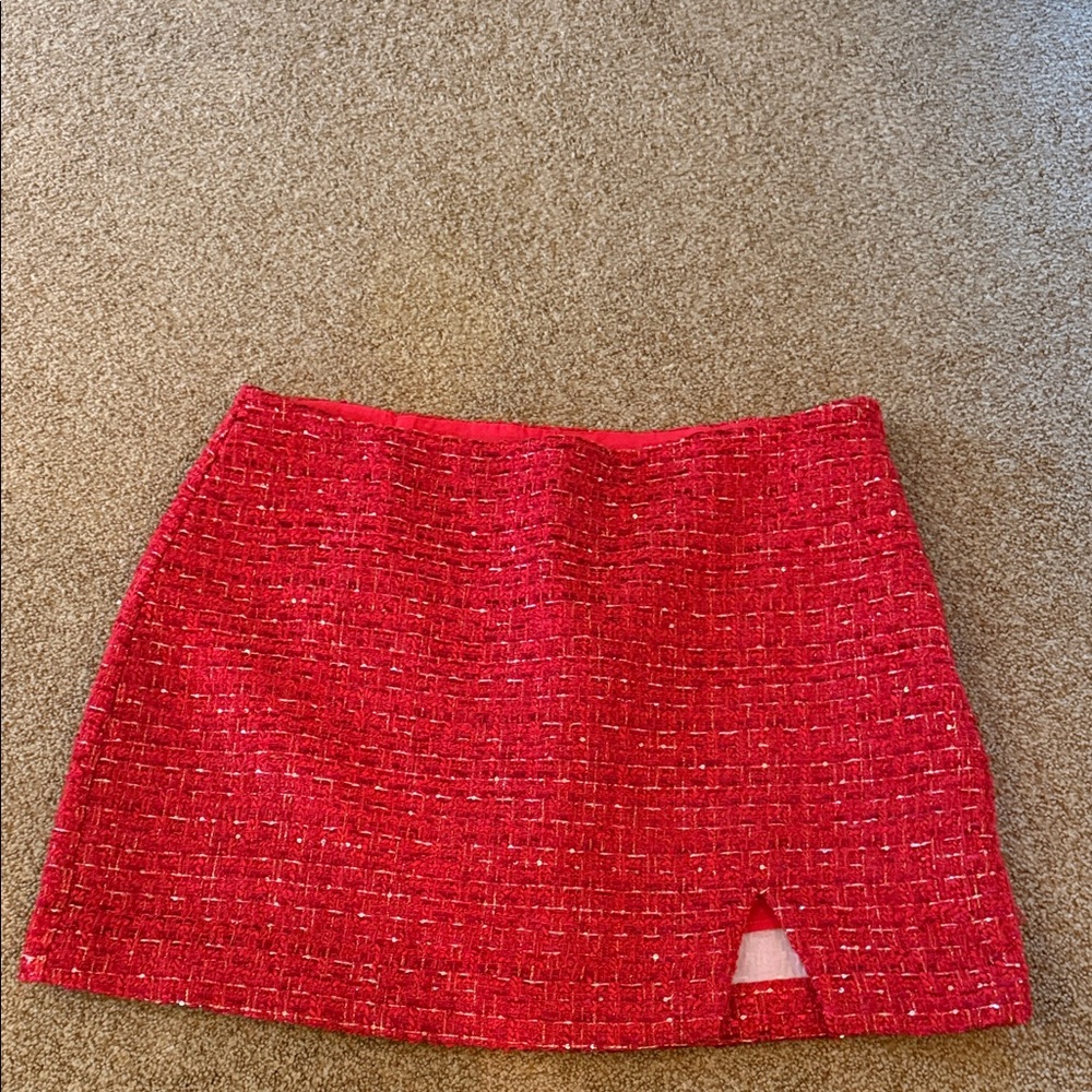 Vici Vibrant Red Mini Skirt